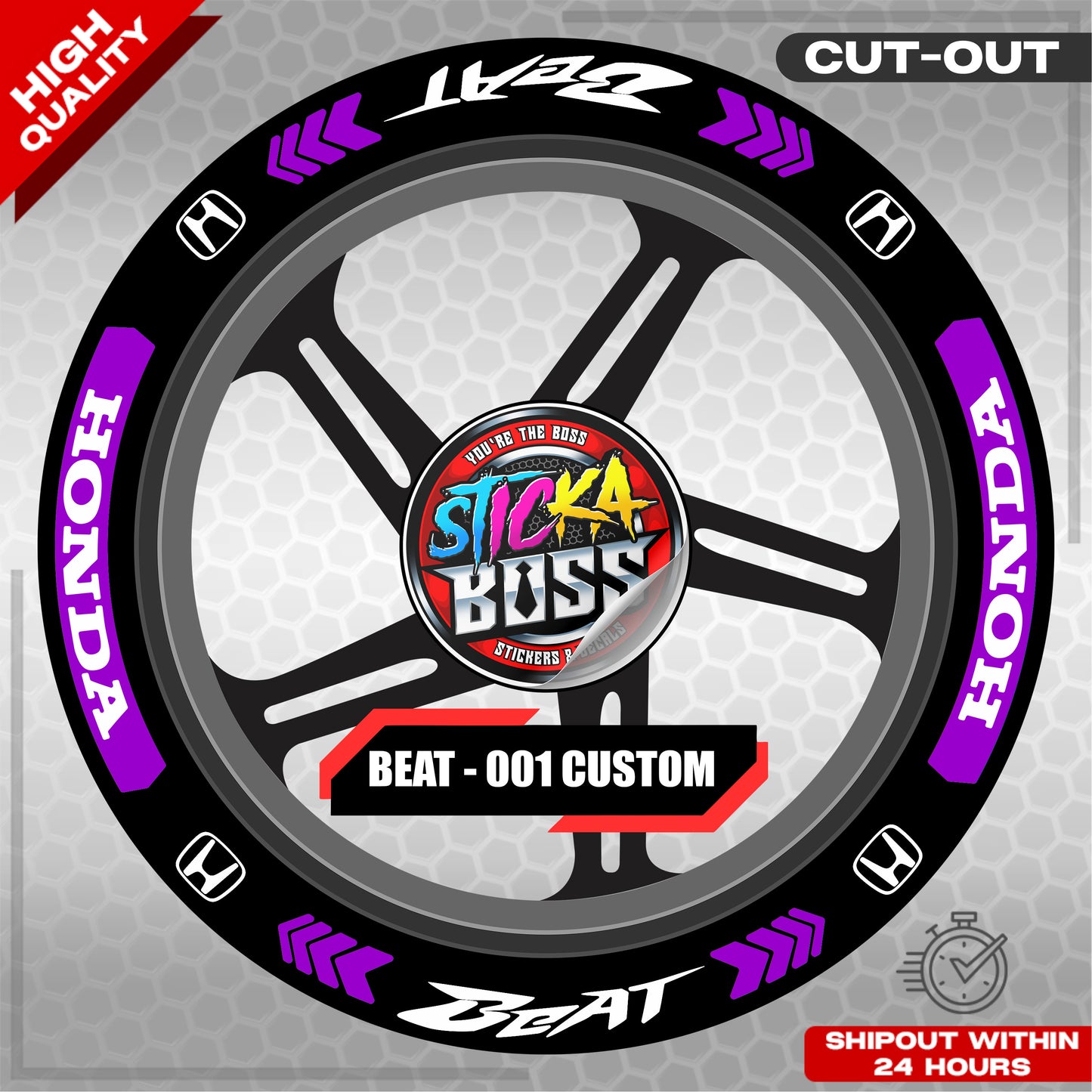 BEAT MAG STICKER SET ( 2 MAGS ) - 001 CUSTOM | VINYL WATERPROOF CUT-OUT DECALS