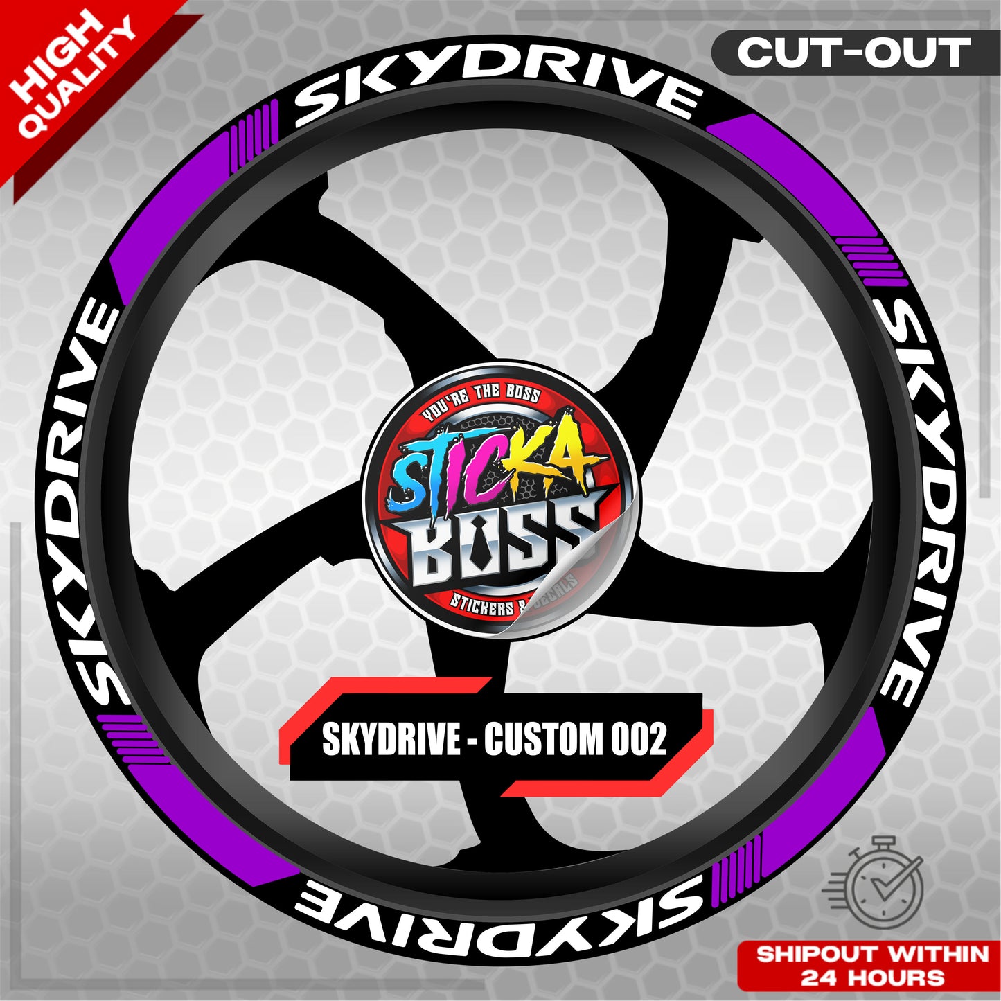 SKYDRIVE MAG STICKER SET ( 2 MAGS ) - CUSTOM 002 | VINYL WATERPROOF CUT-OUT DECALS
