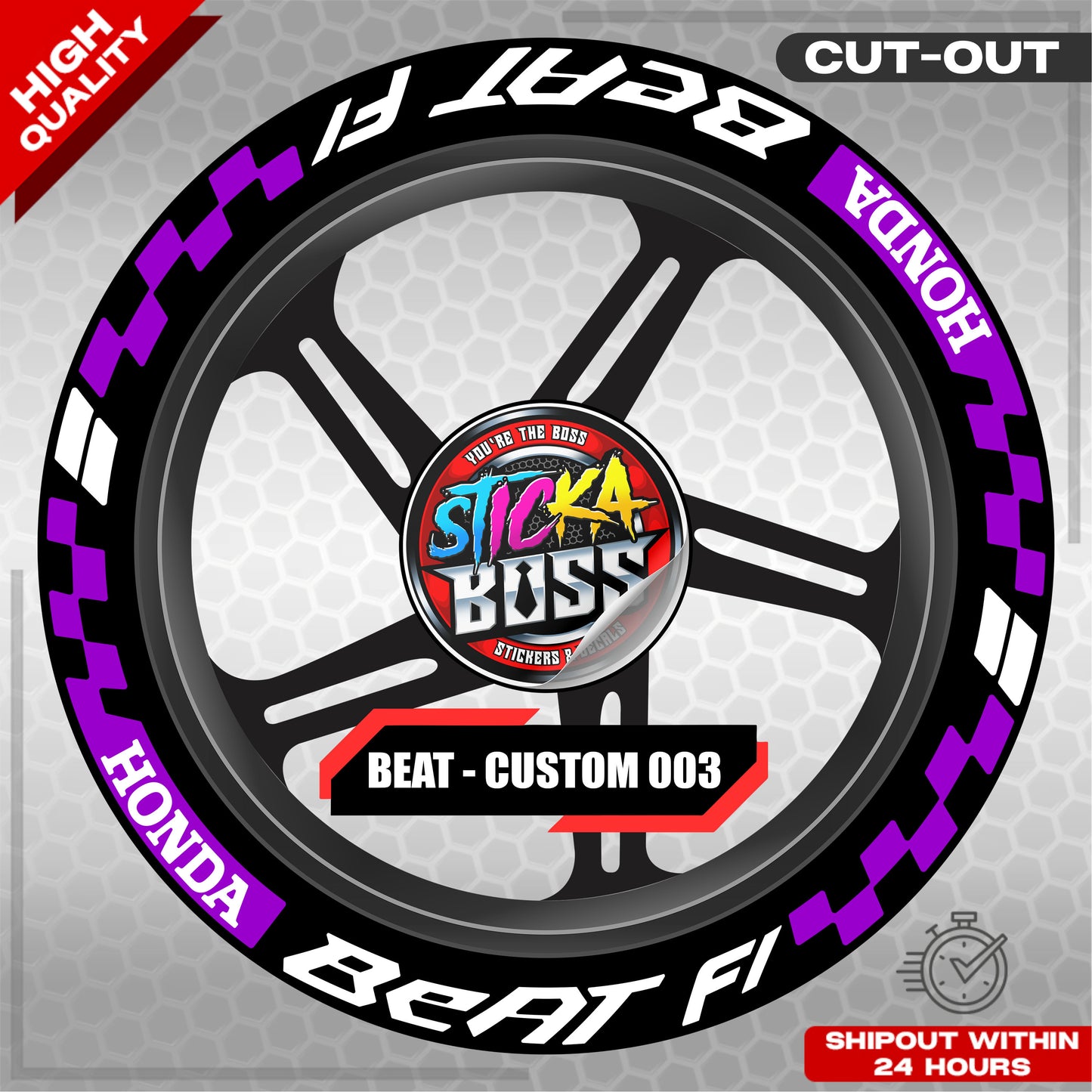 BEAT MAG STICKER SET ( 2 MAGS ) - CUSTOM 003 | VINYL WATERPROOF CUT-OUT DECALS