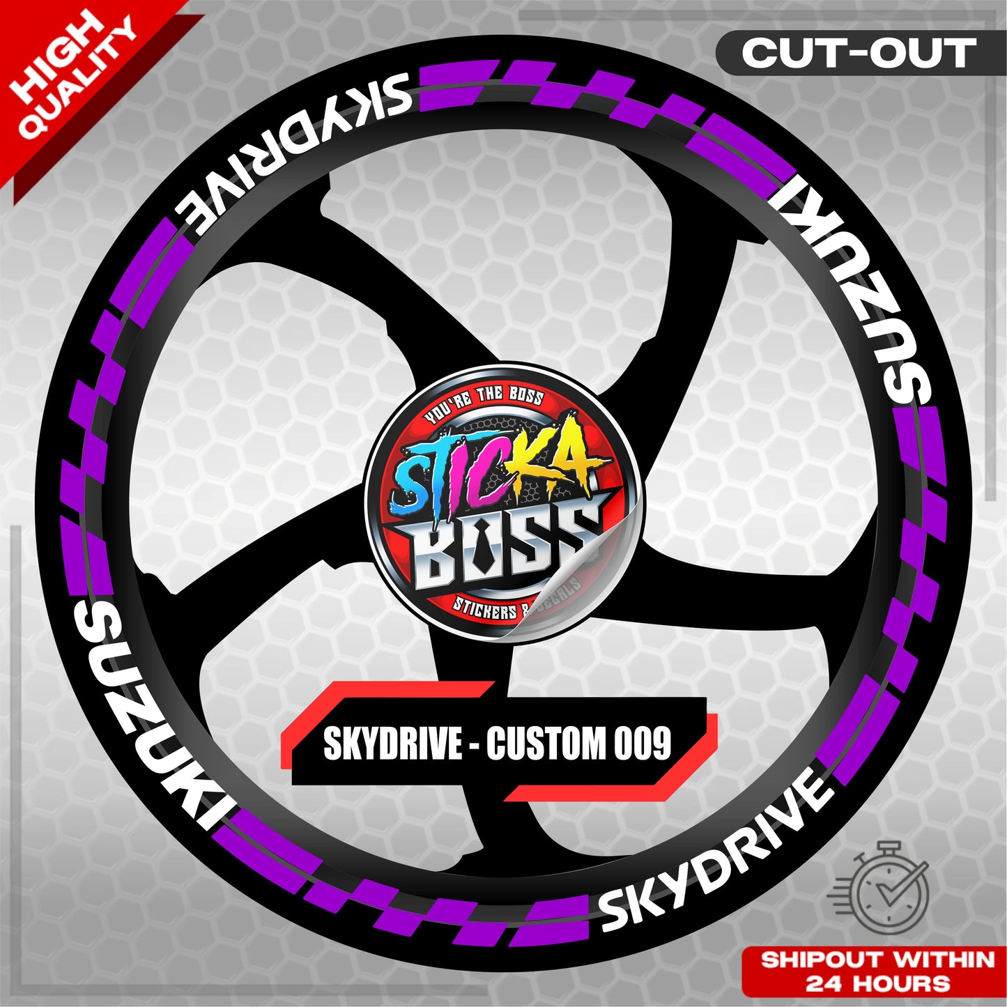 SKYDRIVE MAG STICKER SET ( 2 MAGS ) - CUSTOM 009 | VINYL WATERPROOF CUT-OUT DECALS