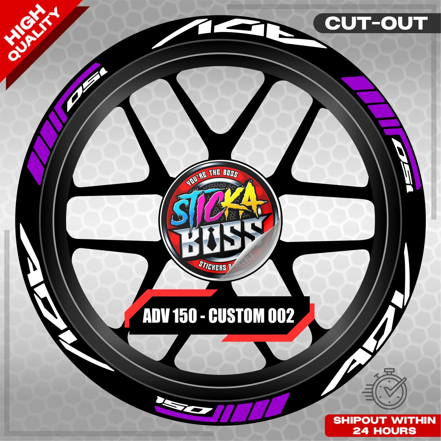 ADV 150 MAG STICKER SET ( 2 MAGS ) - CUSTOM 002 | VINYL WATERPROOF CUT-OUT DECALS