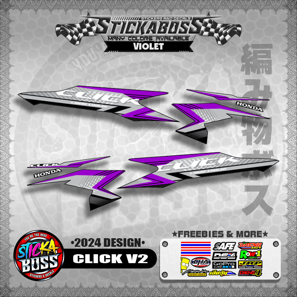 CLICK V2 STOCK DECALS ( 2024 DESIGN )【WITH FREEBIES】