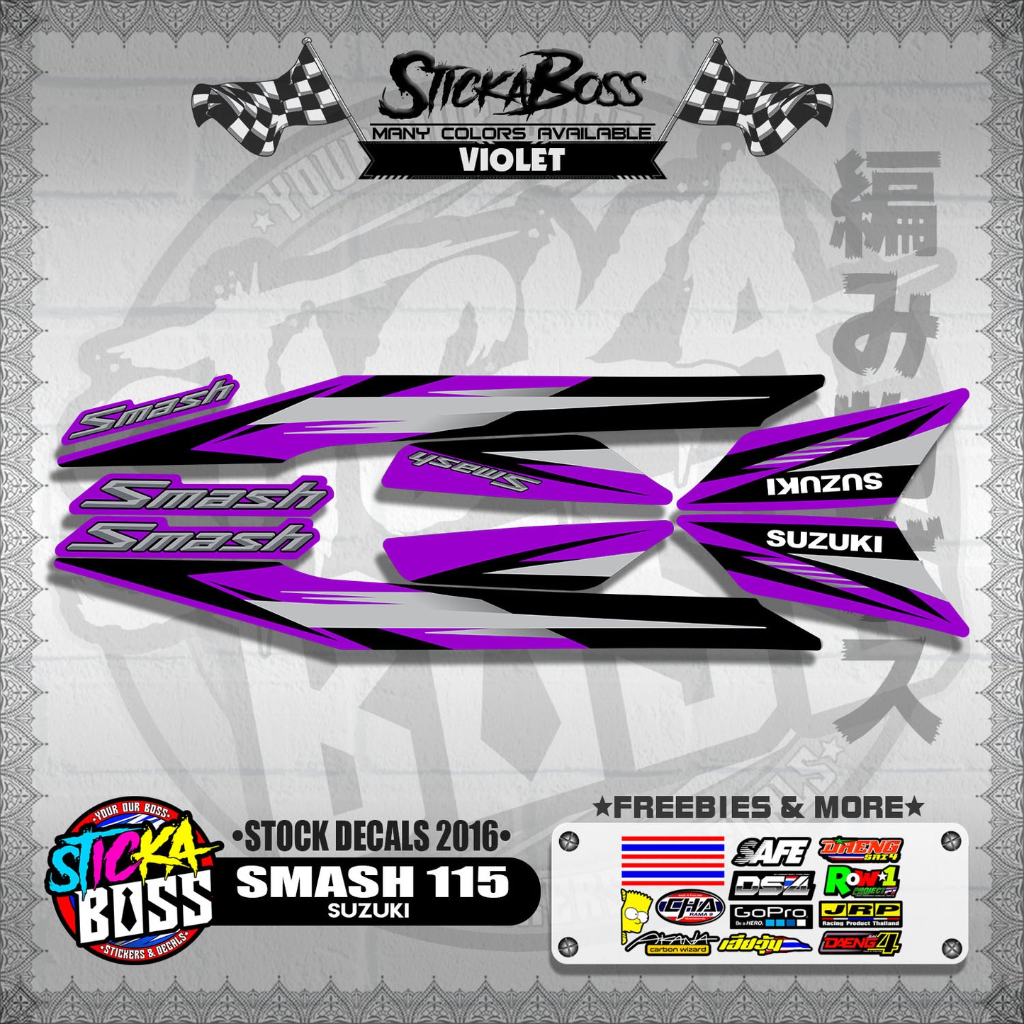 SMASH 115 ( STOCK DECALS 2016 )【WITH FREEBIES】
