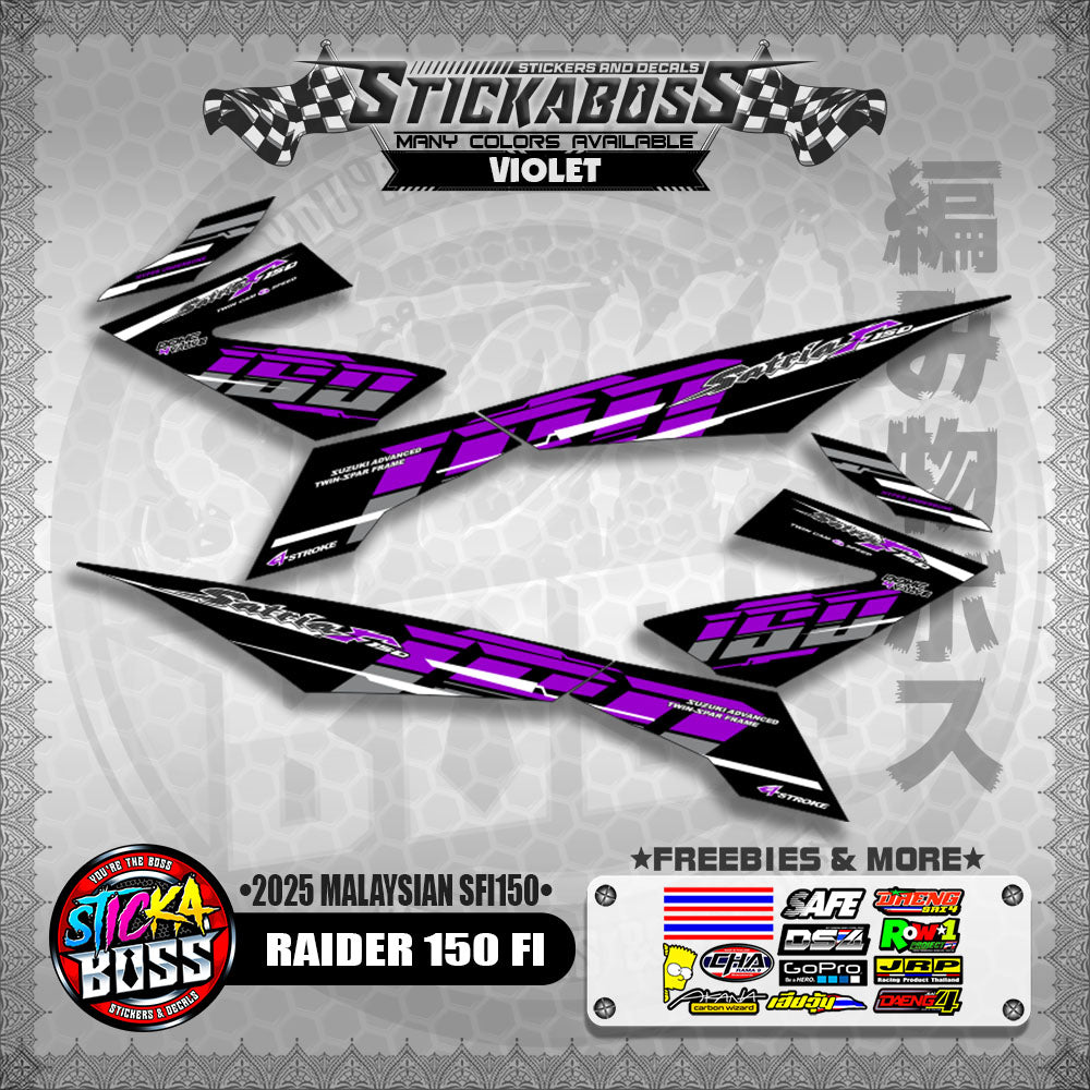 RAIDER 150 FI STICKER DECALS ( 2025 MALAYSIAN SFI150 )【WITH FREEBIES】