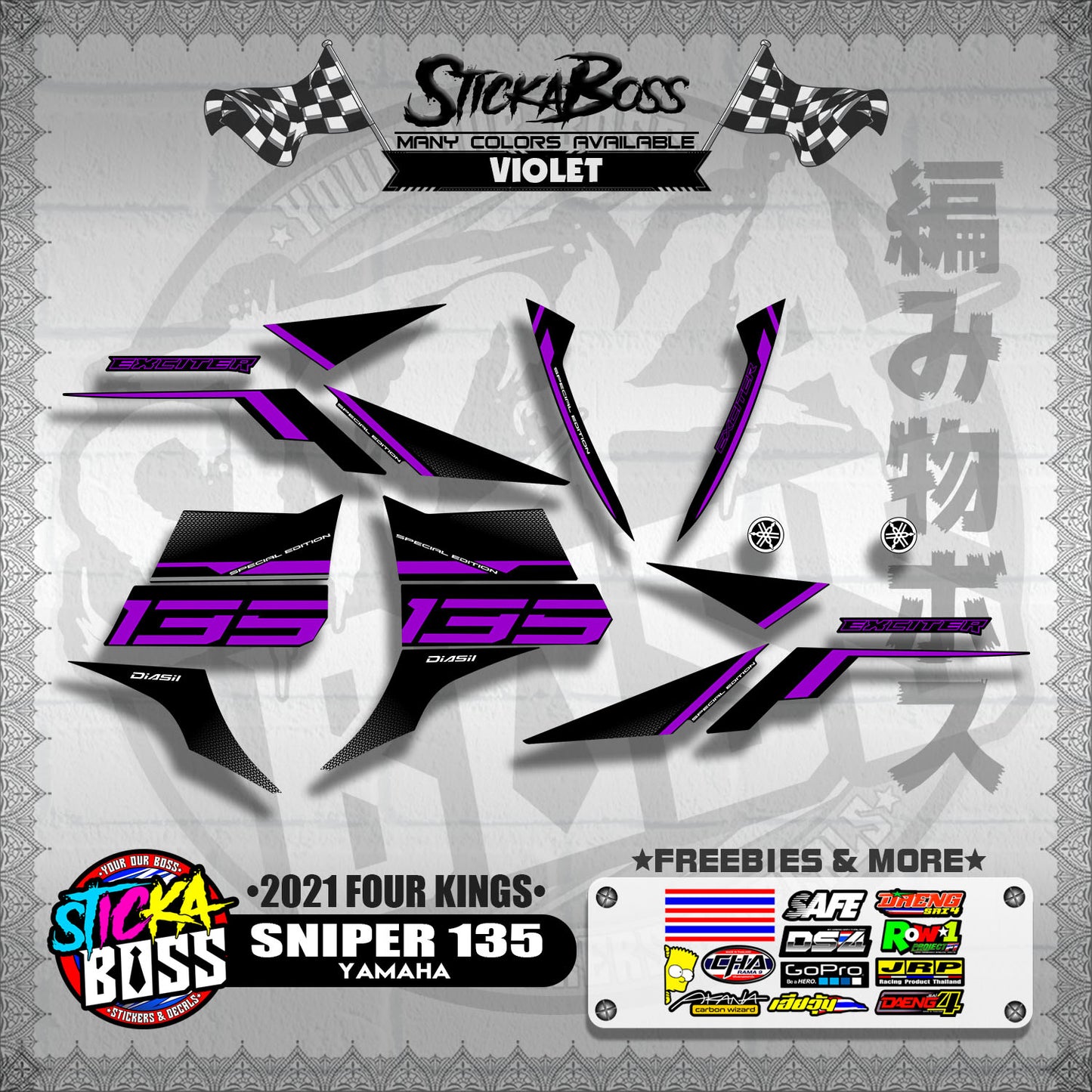 SNIPER 135 DECALS ( 2021 FOUR KINGS )【WITH FREEBIES】