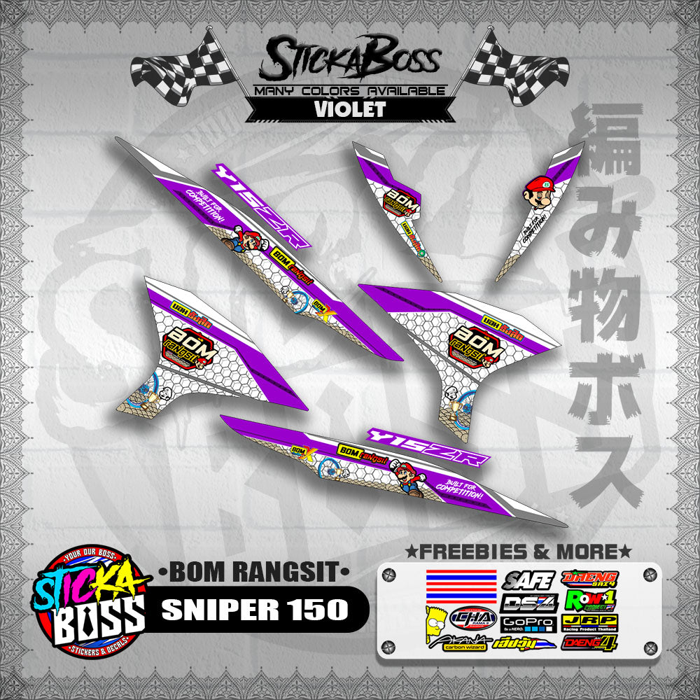 SNIPER 150 INDO DECALS ( BOM RANGSIT )【WITH FREEBIES】