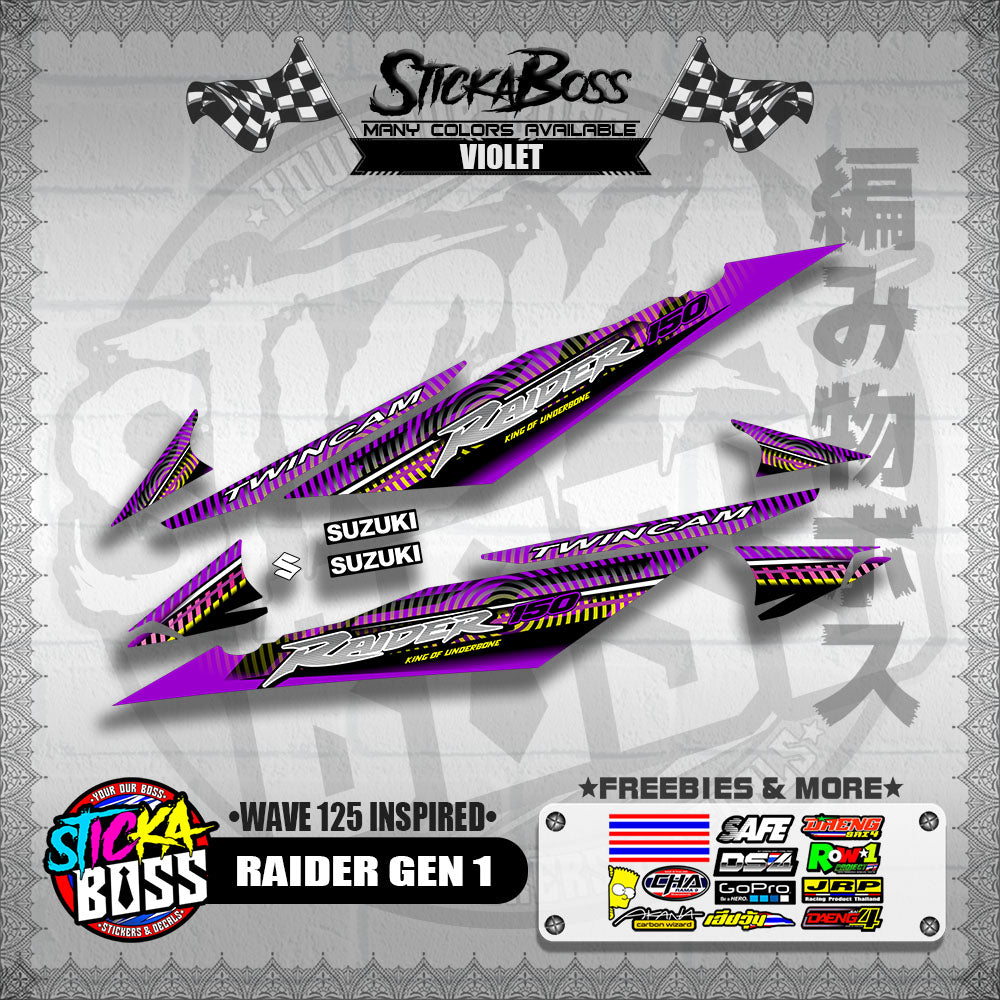 RAIDER GEN 1 DECALS ( WAVE 125 INSPIRED )【WITH FREEBIES】