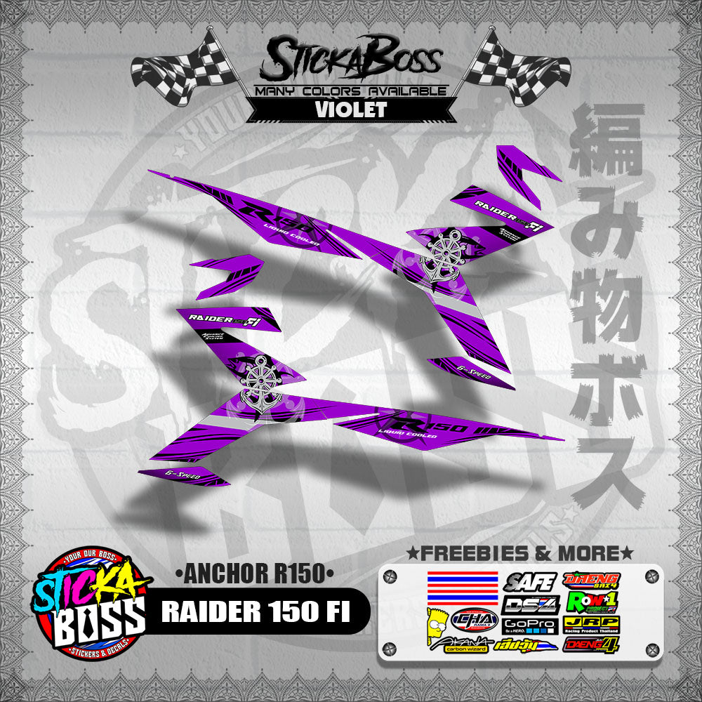 RAIDER 150 FI DECALS ( ANCHOR R150 )【WITH FREEBIES】