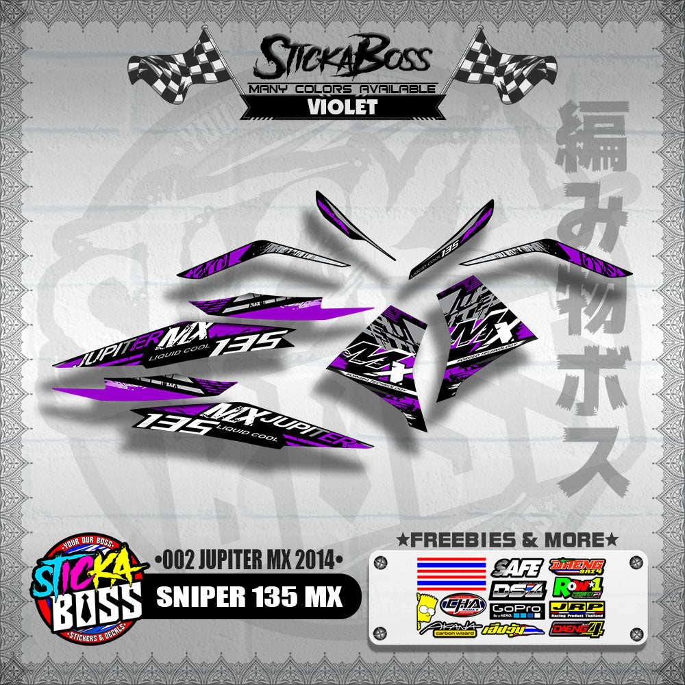 SNIPER 135 MX DECALS ( 002 JUPITER MX 2014 )【WITH FREEBIES】