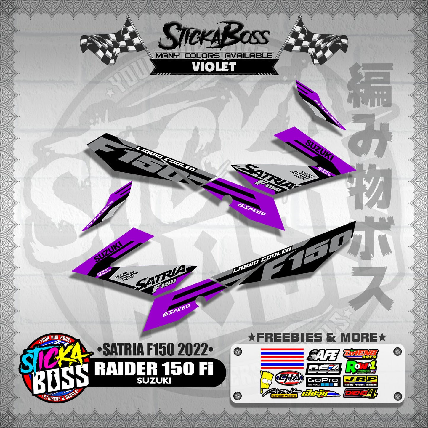 RAIDER 150 Fi DECALS ( SATRIA F150 2022 )【WITH FREEBIES】