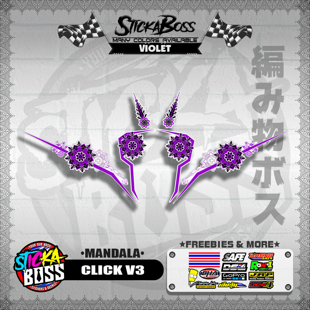 CLICK V3 DECALS ( MANDALA )【WITH FREEBIES】