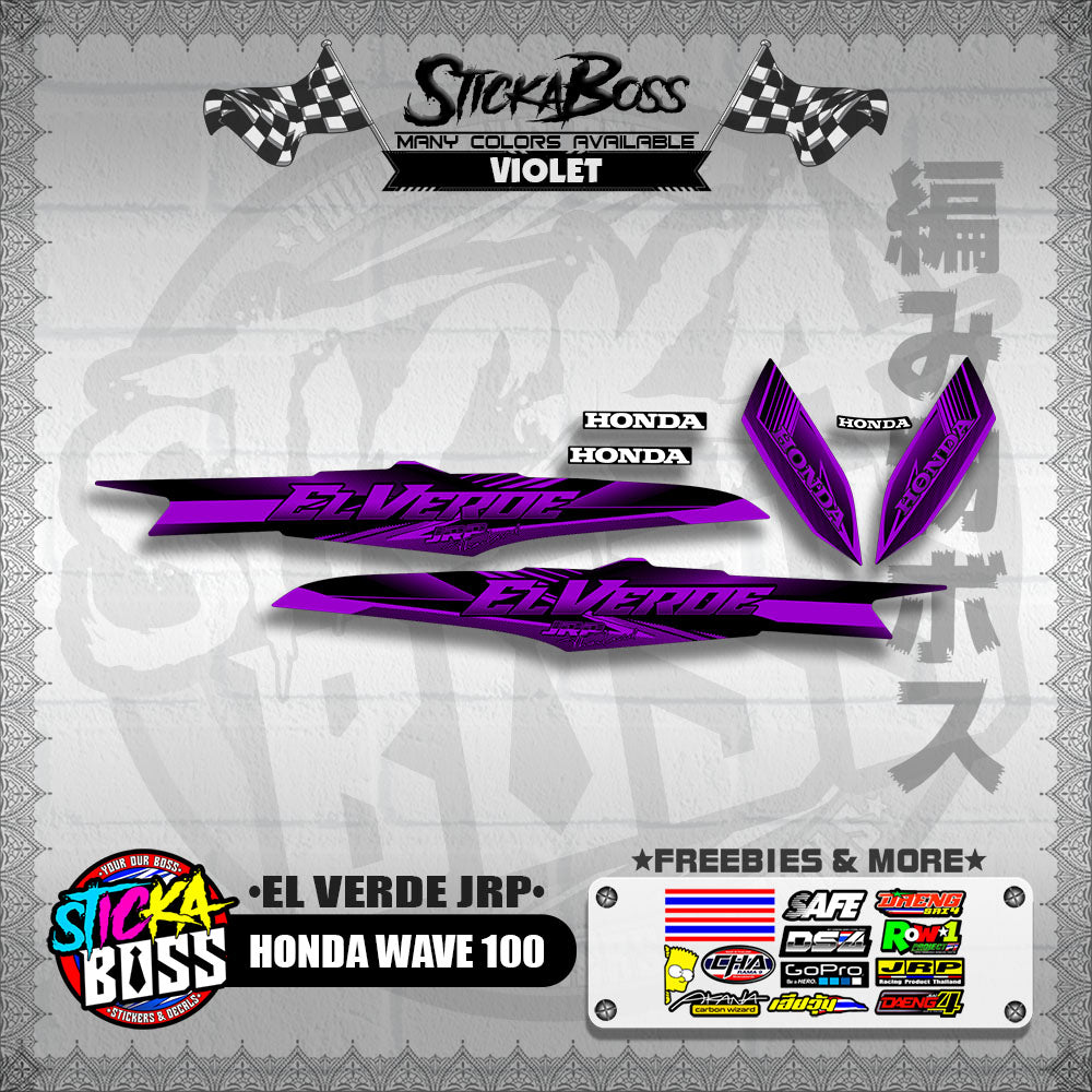 HONDA WAVE 100 DECALS ( EL VERDE JRP )【WITH FREEBIES】