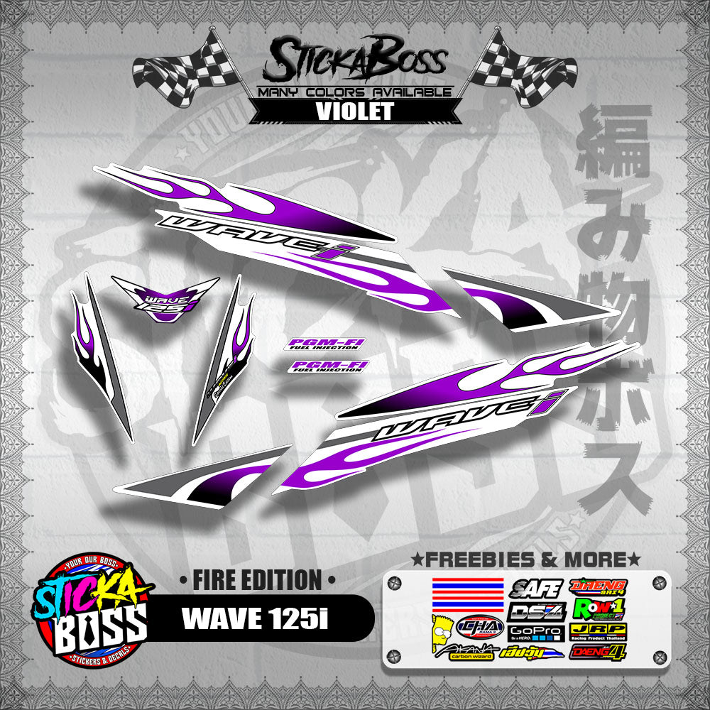 WAVE 125i DECALS ( FIRE EDITION )【WITH FREEBIES】