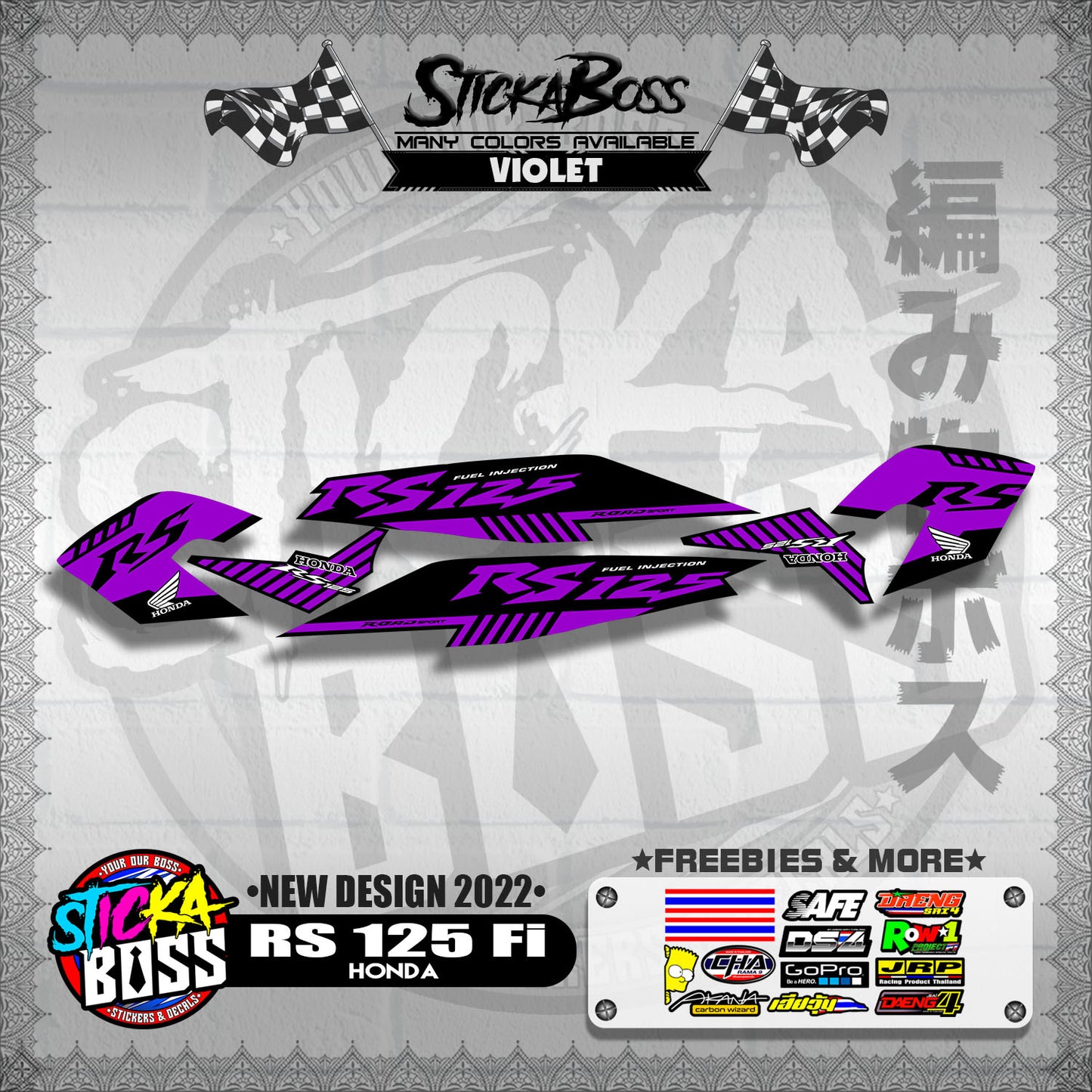RS 125 Fi DECALS ( NEW DESIGN 2022 )【WITH FREEBIES】