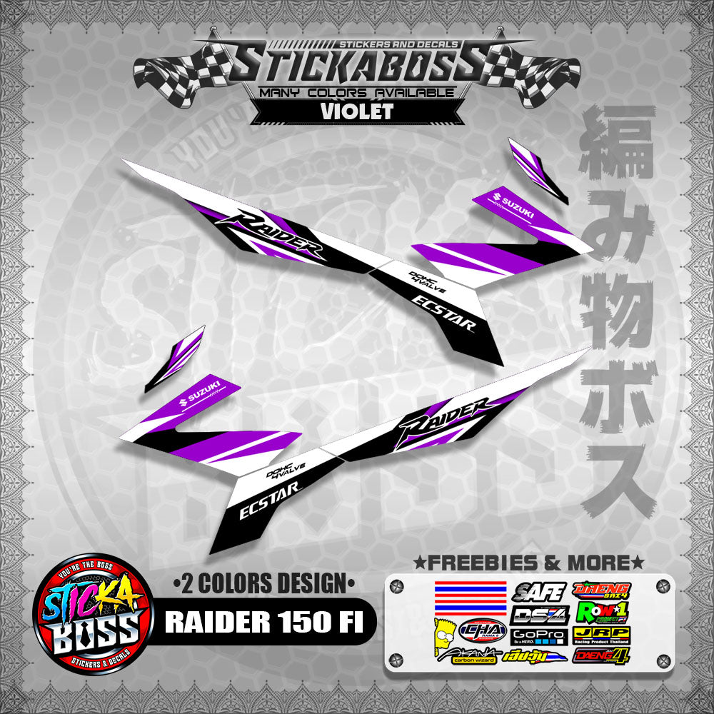 RAIDER 150 FI MALAYSIAN STICKER DECALS ( 2 COLORS DESIGN )【WITH FREEBIES】