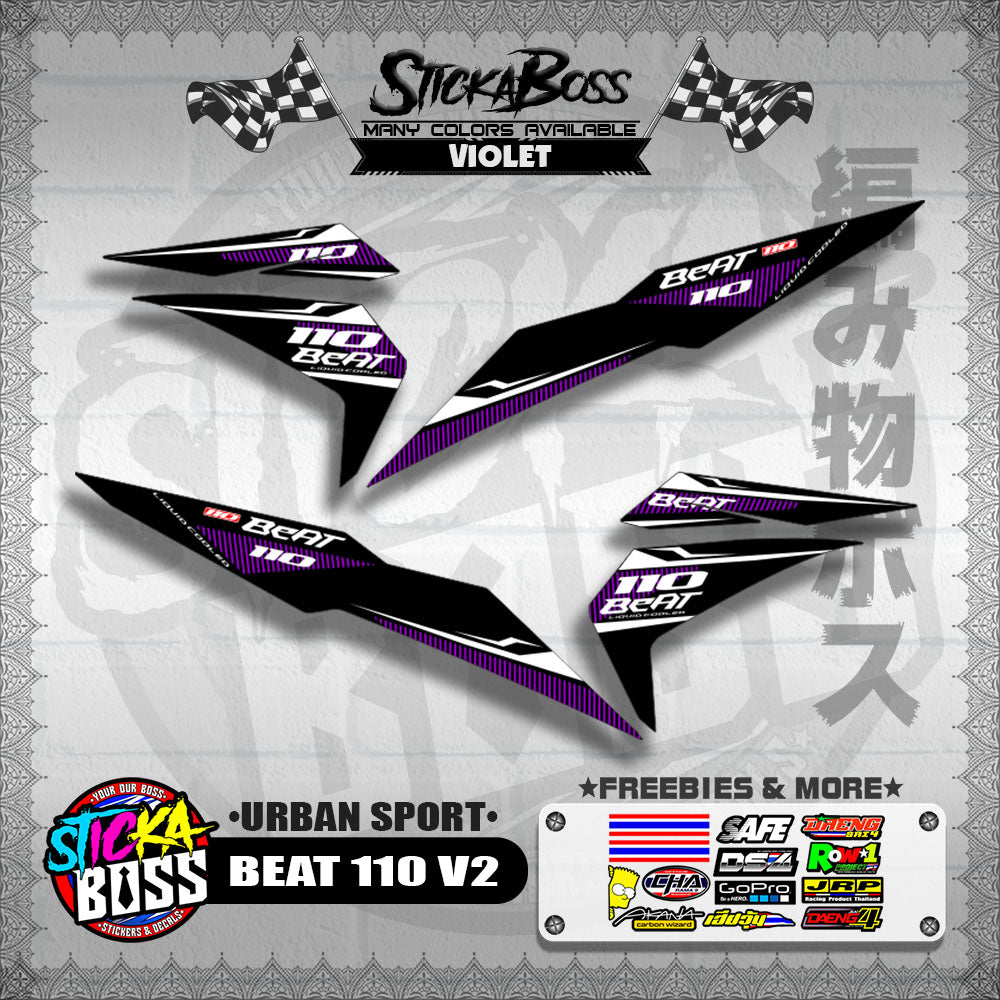 BEAT 110 FI V2 DECALS ( URBAN SPORT )【WITH FREEBIES】