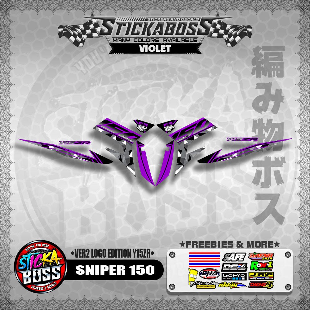 SNIPER 150 DECALS ( VER2 LOGO EDITION Y15ZR )【WITH FREEBIES】MALAYSIAN CONCEPT/ EXCITER 150