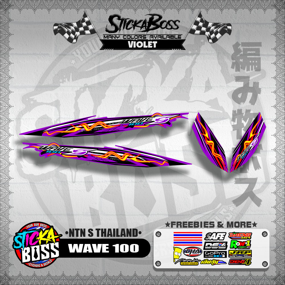 WAVE 100 DECALS ( NTN S THAILAND )【WITH FREEBIES】
