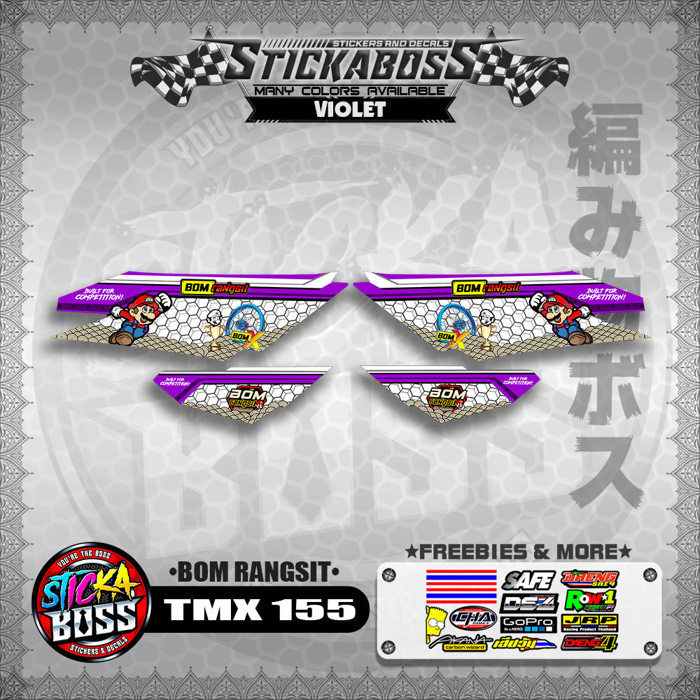 TMX 155 DECALS ( BOM RANGSIT )【WITH FREEBIES】