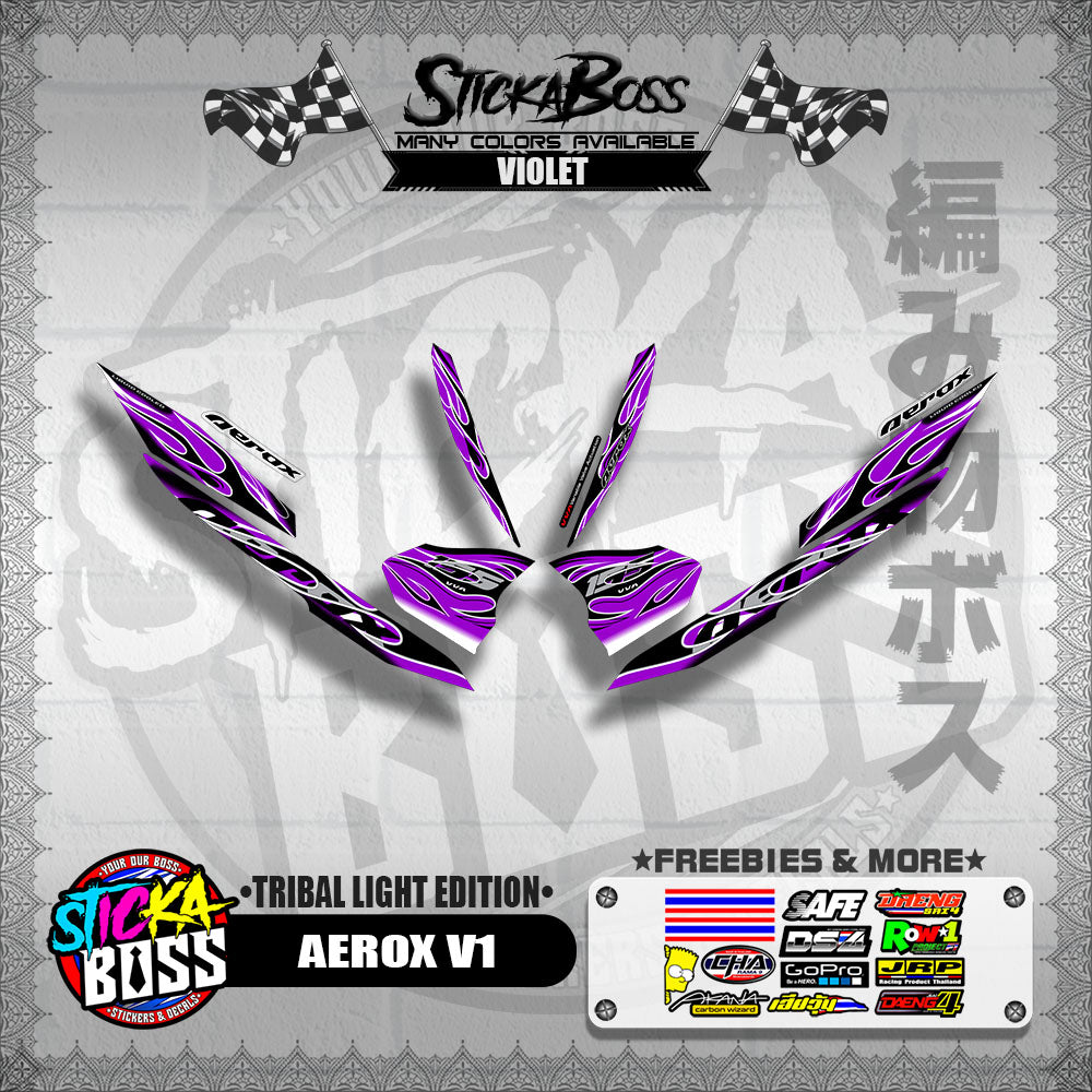 AEROX V1 DECALS ( TRIBAL LIGHT EDITION )【WITH FREEBIES】