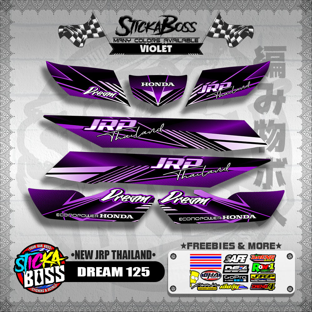 DREAM 125 DECALS ( NEW JRP THAILAND )【WITH FREEBIES】