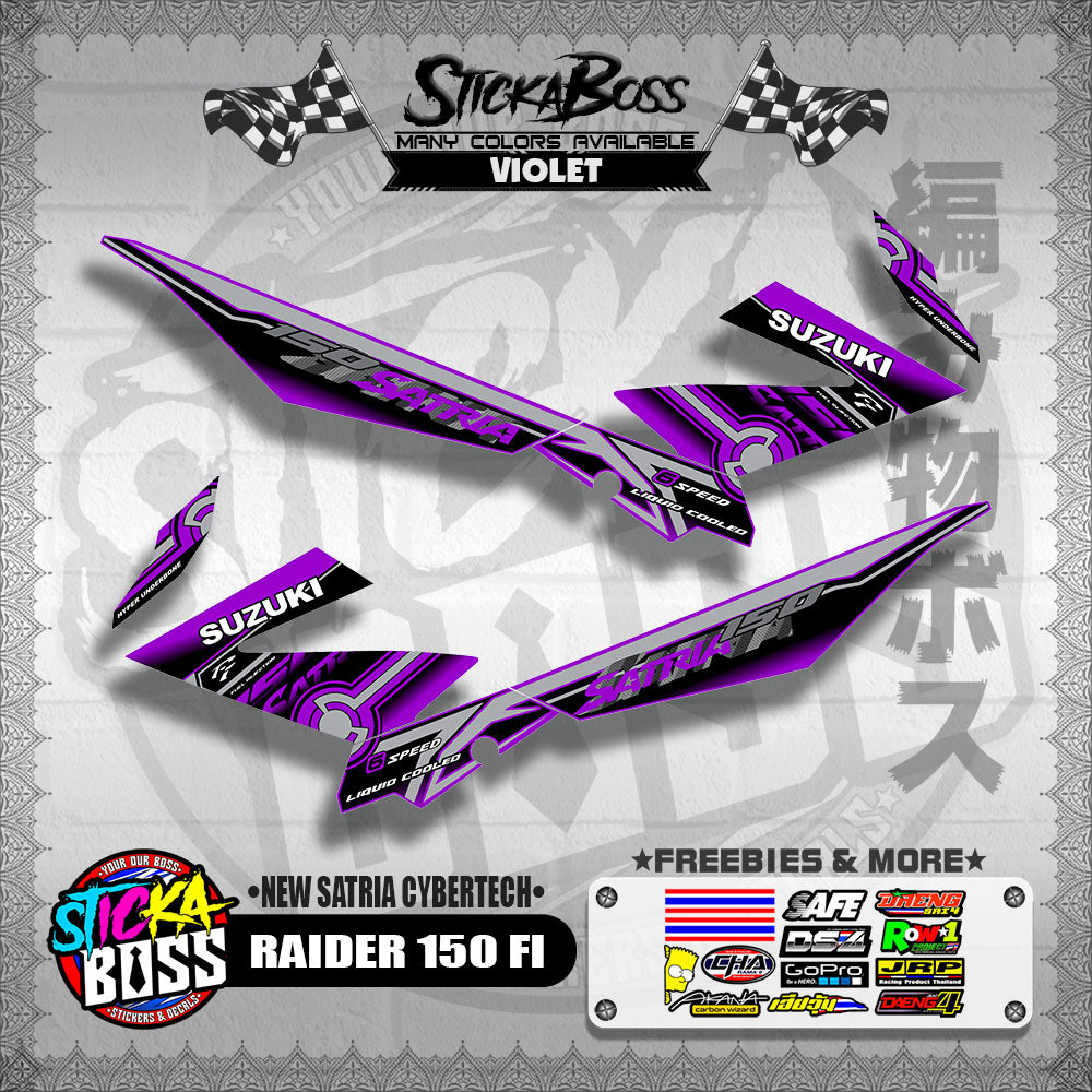 RAIDER 150 FI DECALS ( NEW SATRIA CYBERTECH )【WITH FREEBIES】