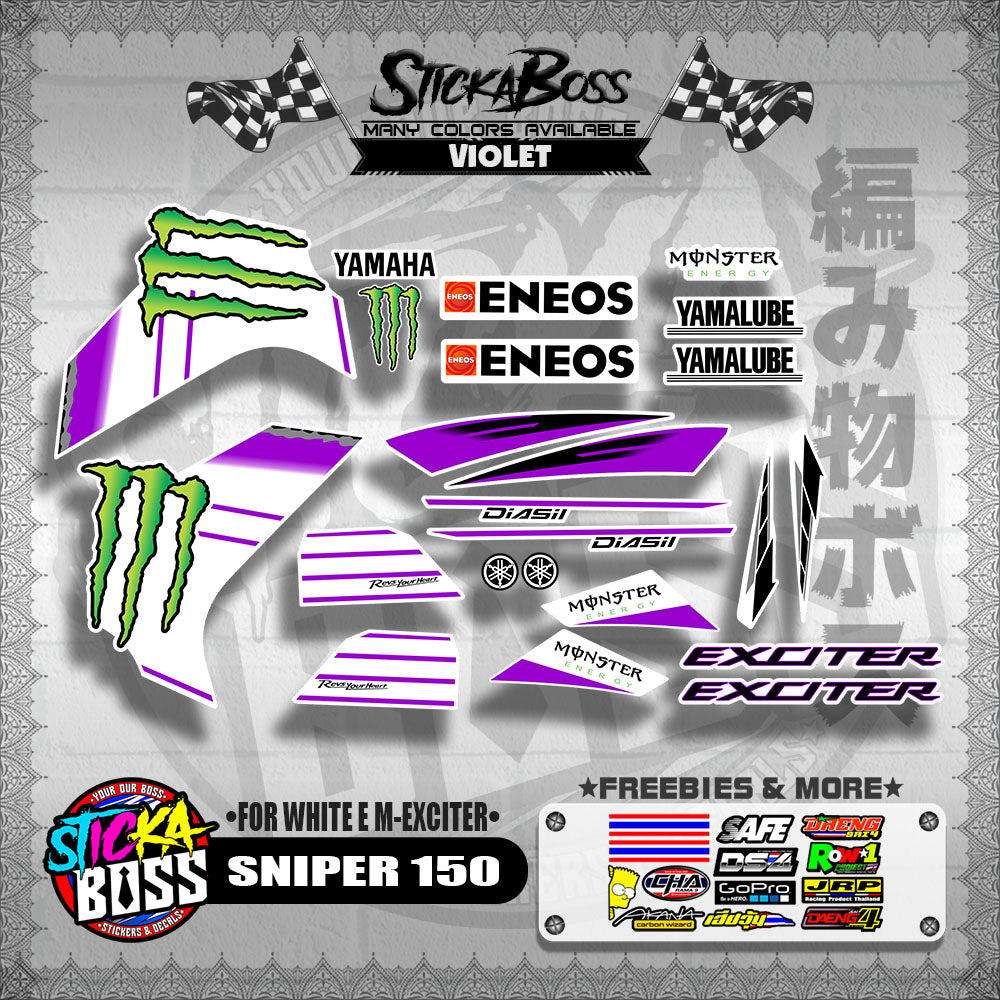 SNIPER 150 DECALS ( FOR WHITE E M-EXCITER )【WITH FREEBIES】