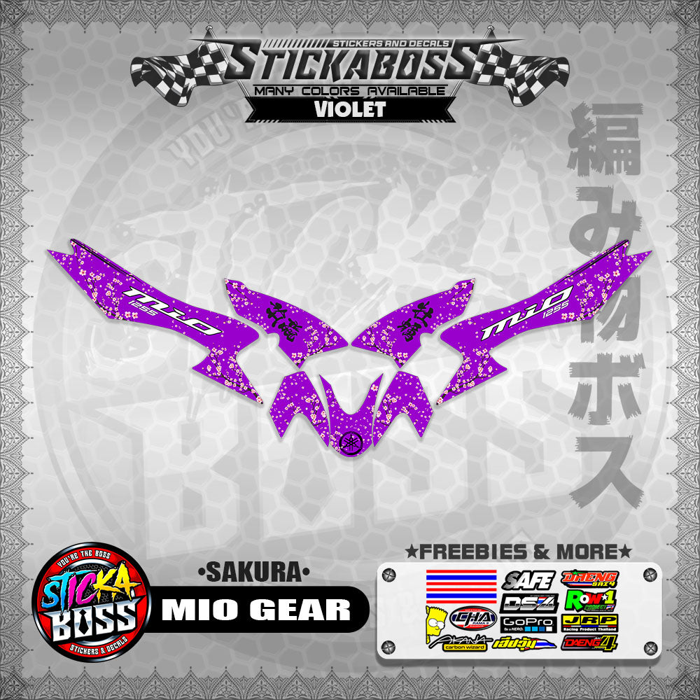 MIO GEAR STICKER DECALS ( SAKURA )【WITH FREEBIES】