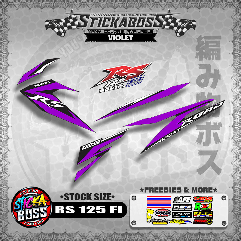 RS 125 FI Stock Decals (STOCK SIZE)【PREMIUM GLOSSY LAMINATED】
