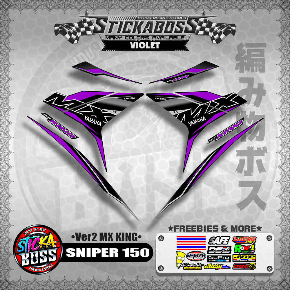 SNIPER 150 DECALS ( Ver2 MX KING )【WITH FREEBIES】MALAYSIAN CONCEPT/Y15ZR/EXCITER 150