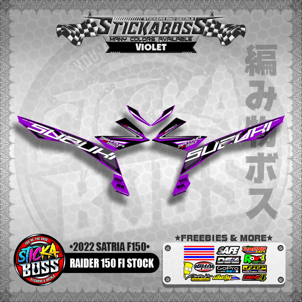 SUZUKI RAIDER 150 FI STOCK DECALS ( 2022 SATRIA F150 )【WITH FREEBIES】
