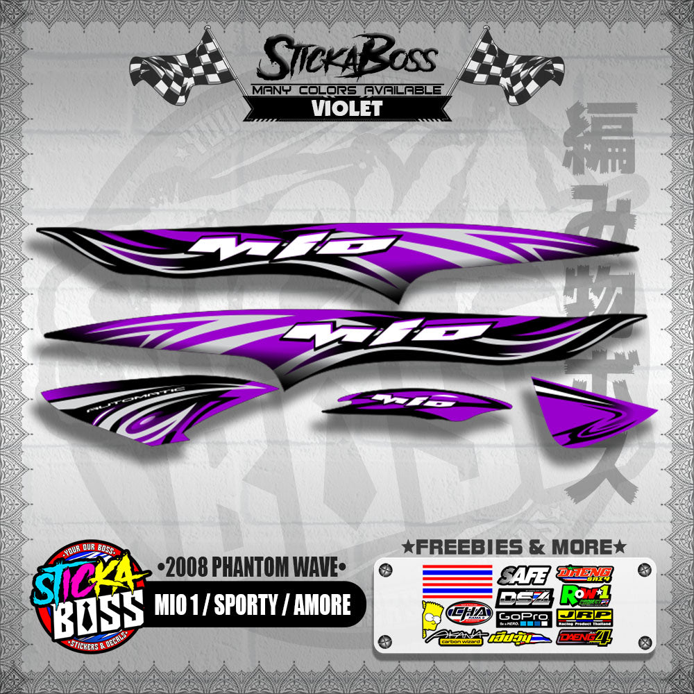 MIO 1 / SPORTY / AMORE DECALS ( 2008 PHANTOM WAVE )【WITH FREEBIES】