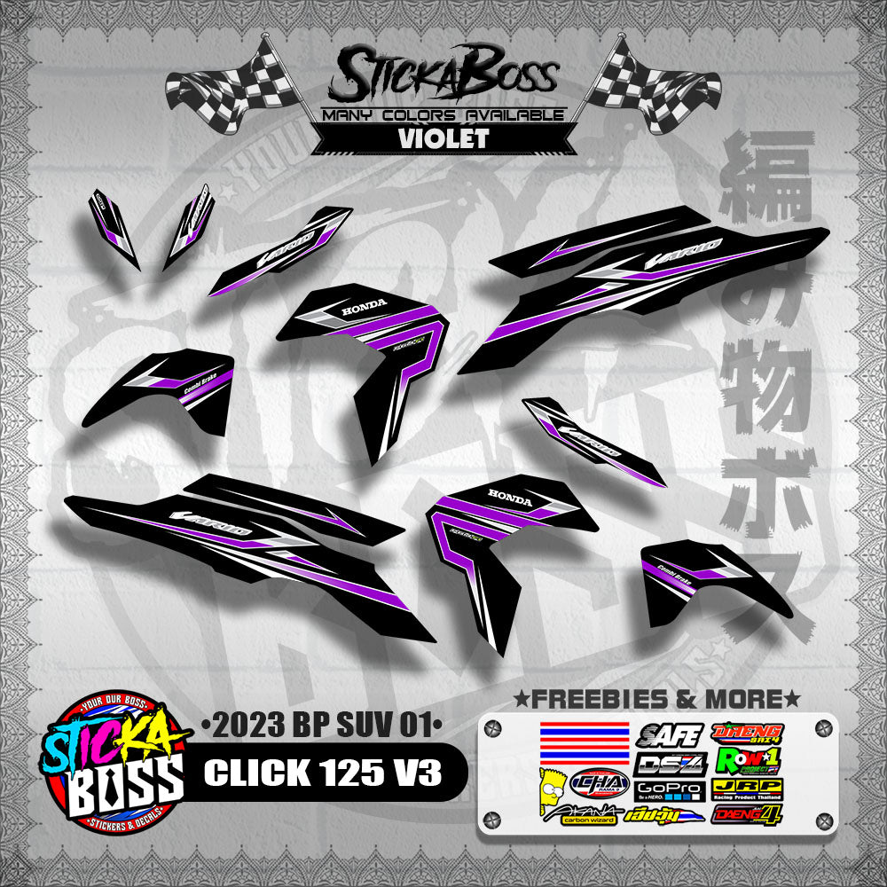 CLICK 125i / 150i V3 DECALS ( 2023 BP SUV 01 )【WITH FREEBIES】