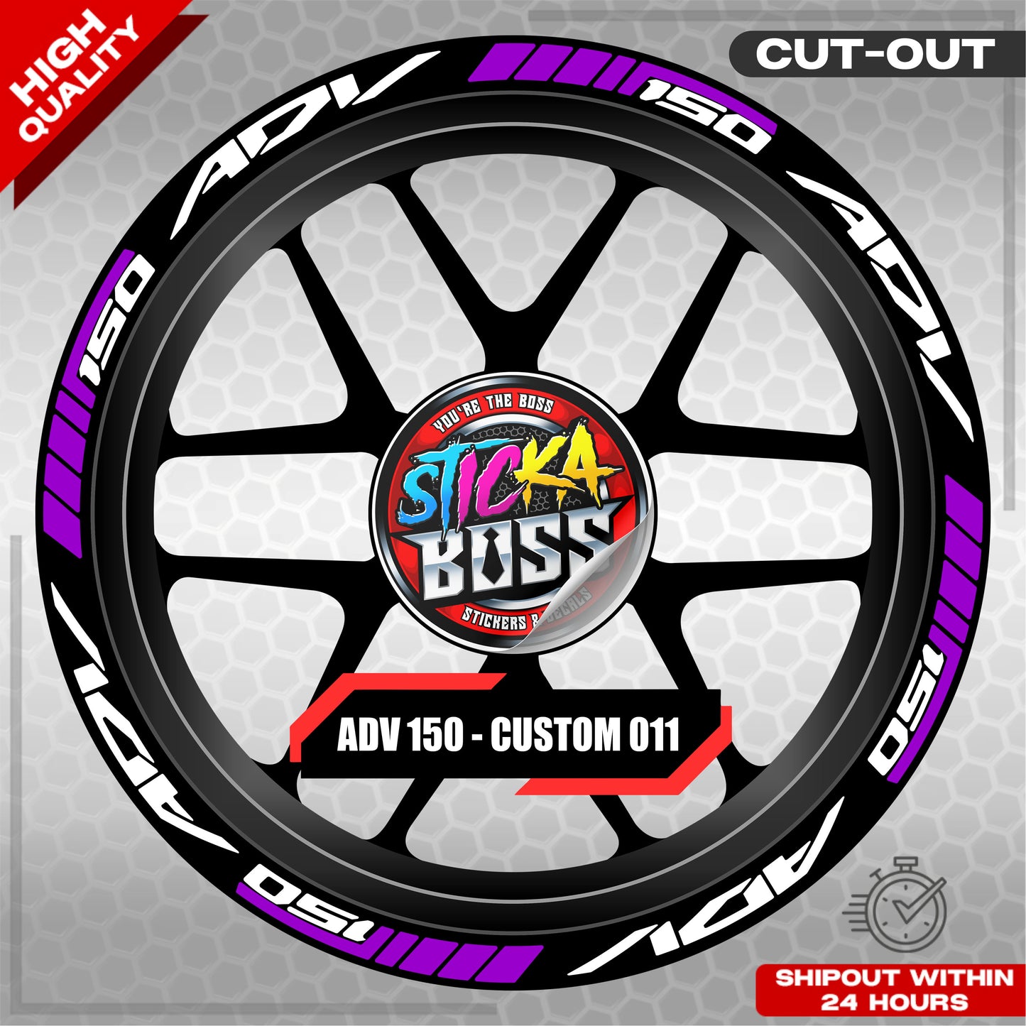 ADV 150 MAG STICKER SET ( 2 MAGS ) - CUSTOM 011 | VINYL WATERPROOF CUT-OUT DECALS