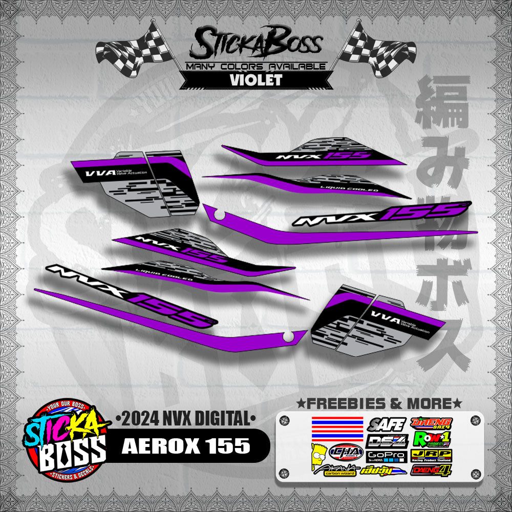 AEROX 155 DECALS ( 2024 NVX DIGITAL )【WITH FREEBIES】