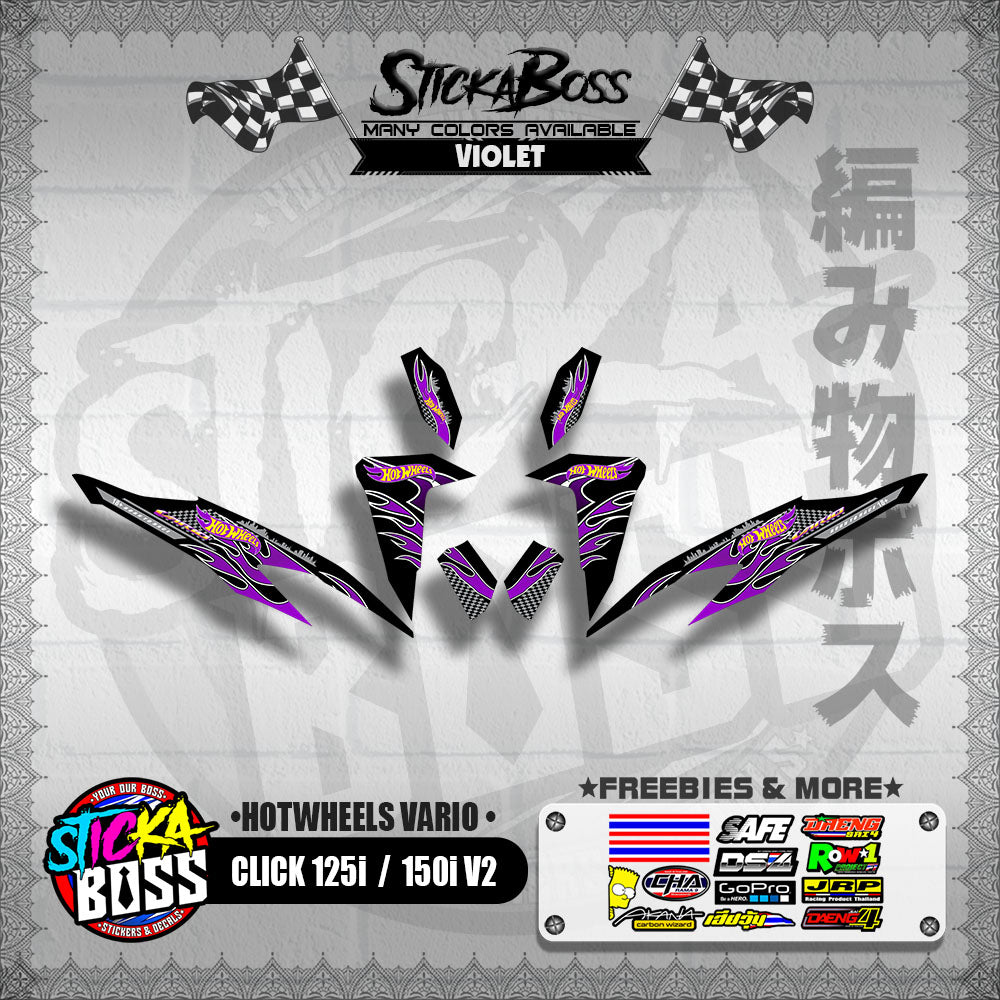CLICK 125i / 150i V2 DECALS ( HOTWHEELS VARIO )【WITH FREEBIES】