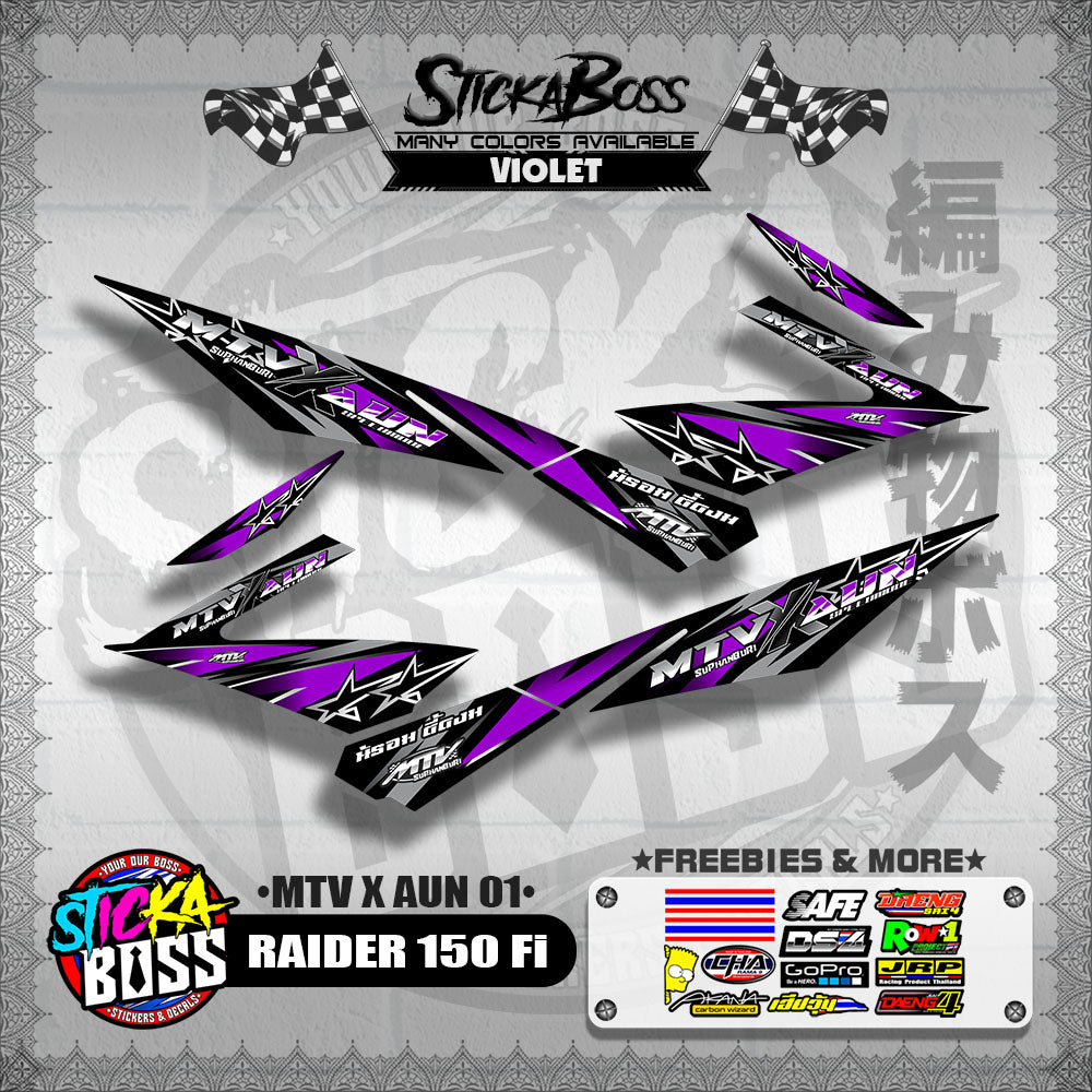 RAIDER 150 Fi DECALS ( MTV X AUN 01 )【WITH FREEBIES】
