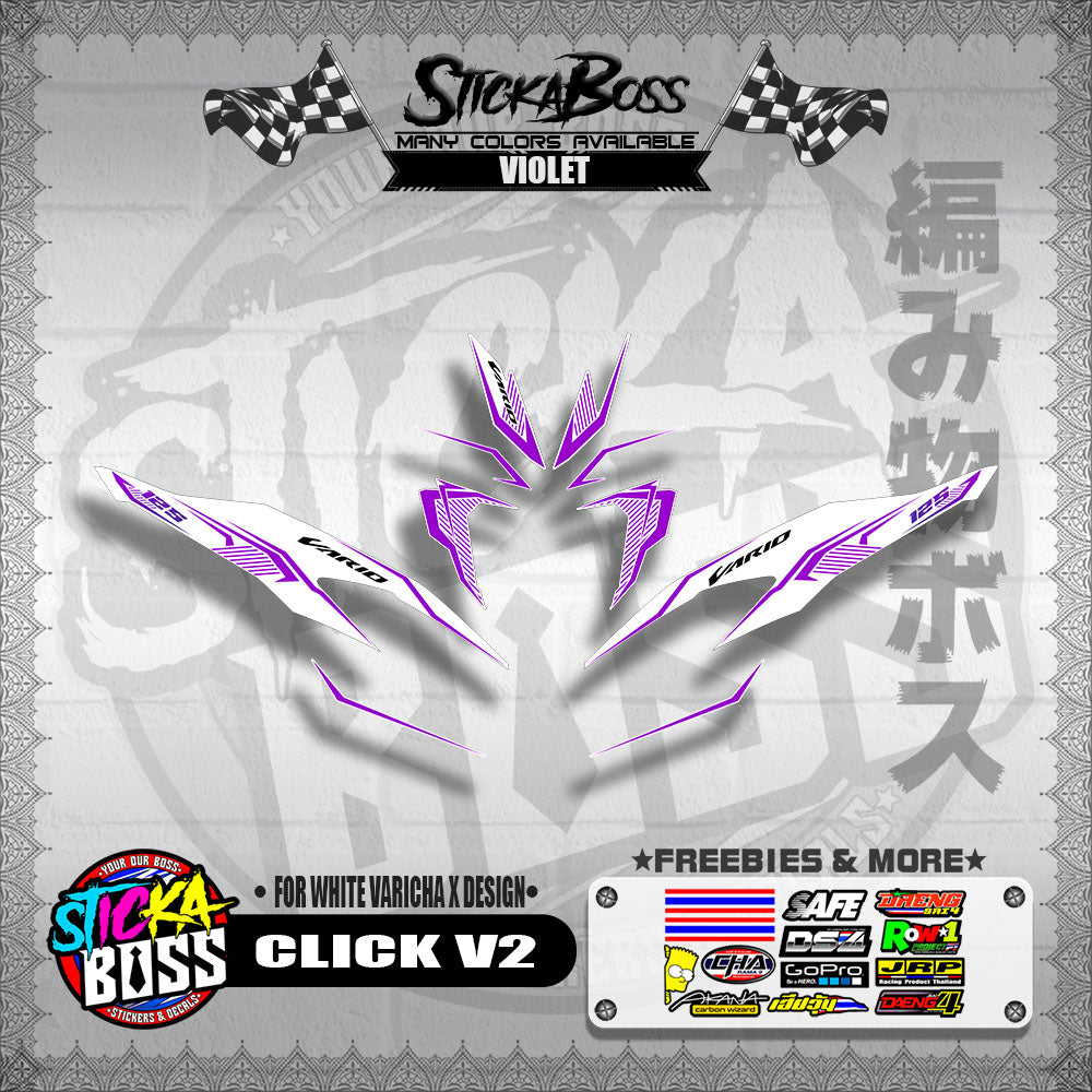 CLICK V2 DECALS ( FOR WHITE VARICHA X DESIGN )【WITH FREEBIES】