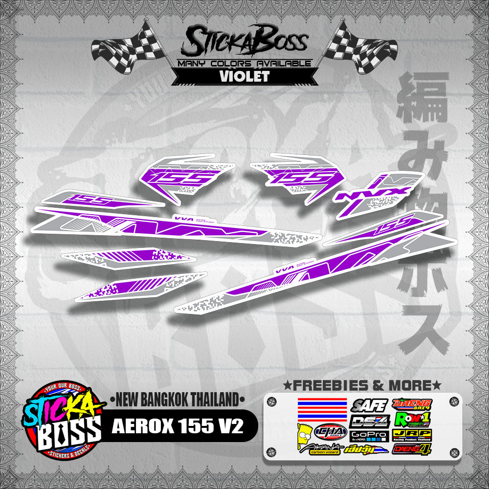 AEROX 155 V2 DECALS ( NEW BANGKOK THAILAND )【WITH FREEBIES】