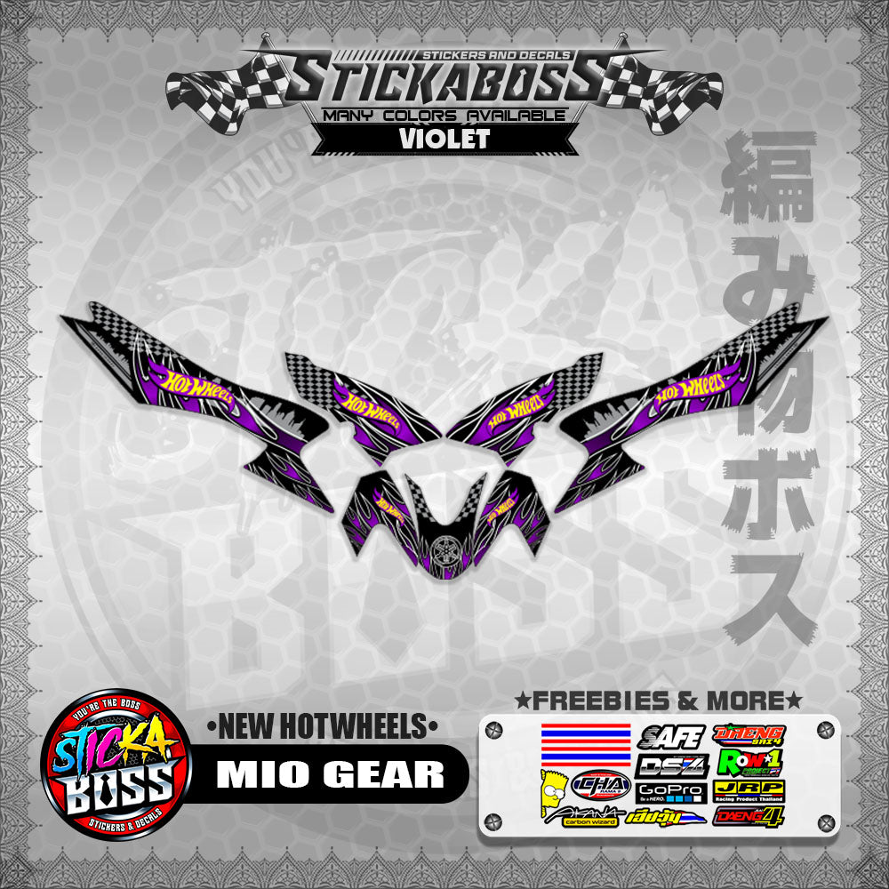 MIO GEAR STICKER DECALS ( NEW HOTWHEELS )【WITH FREEBIES】