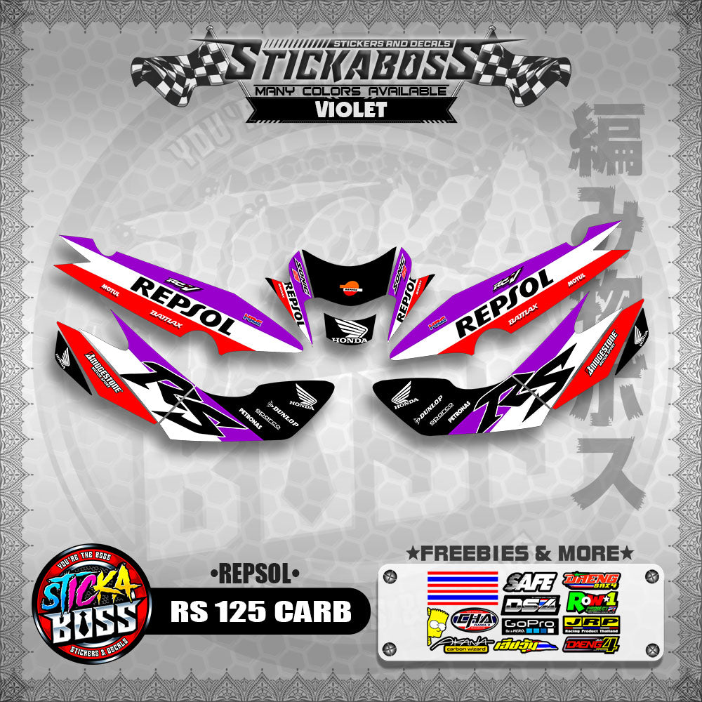 RS 125 CARB STICKER DECALS ( REPSOL )【WITH FREEBIES】