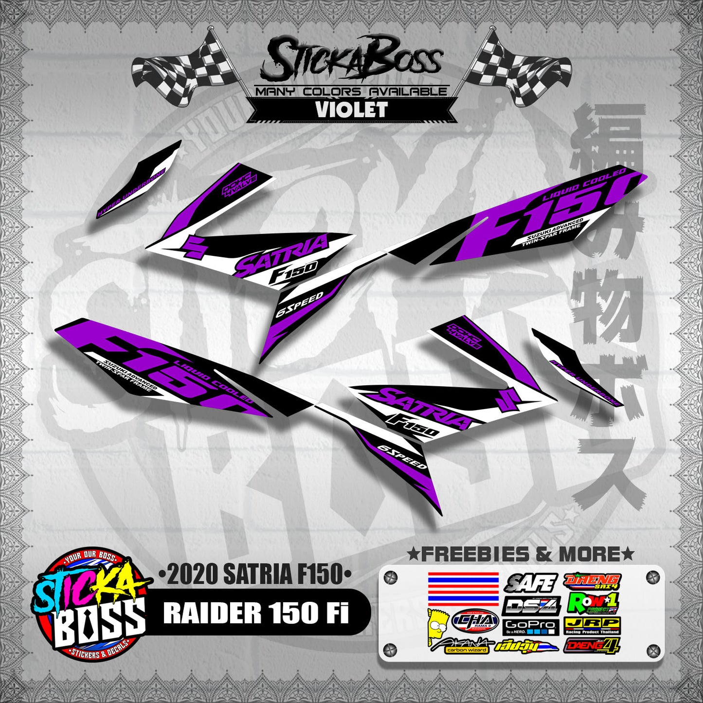 RAIDER 150 Fi DECALS ( 2020 SATRIA F150 )【WITH FREEBIES】