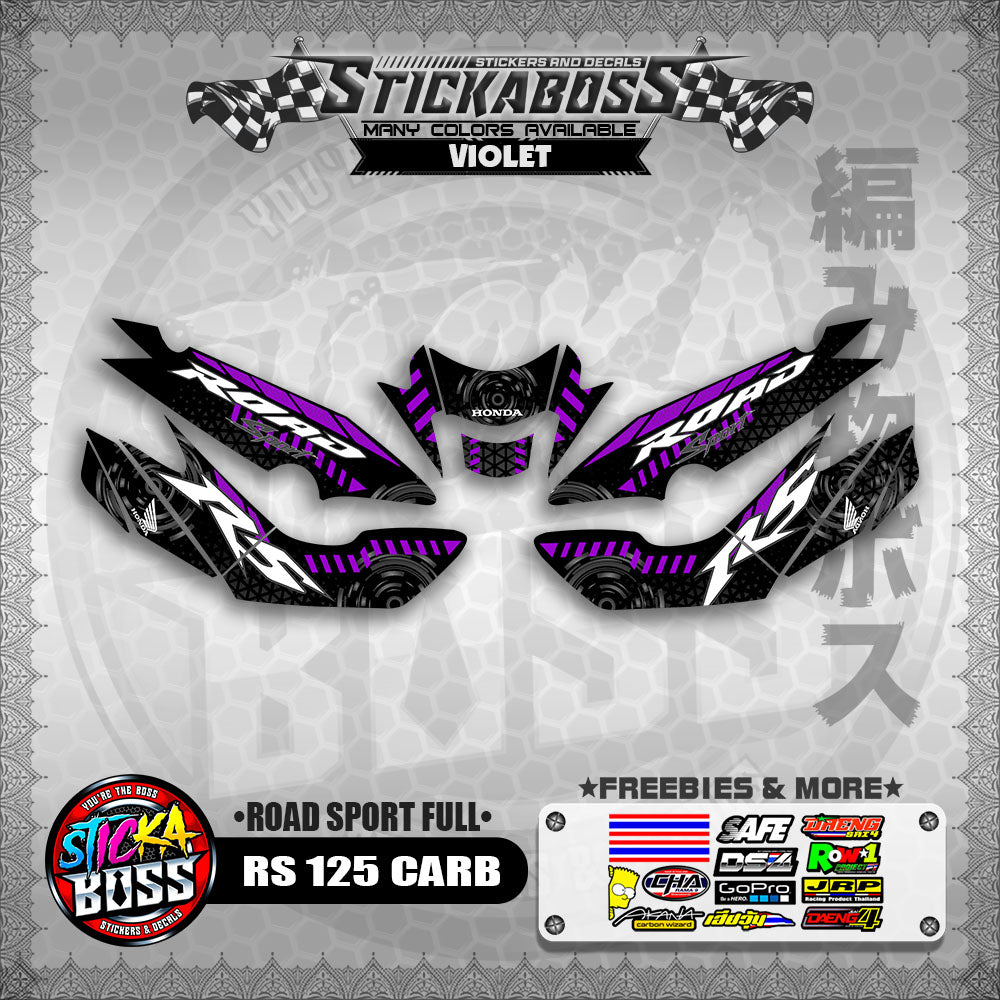 RS 125 CARB STICKER FULL DECALS ( ROAD SPORT FULL )【WITH FREEBIES】
