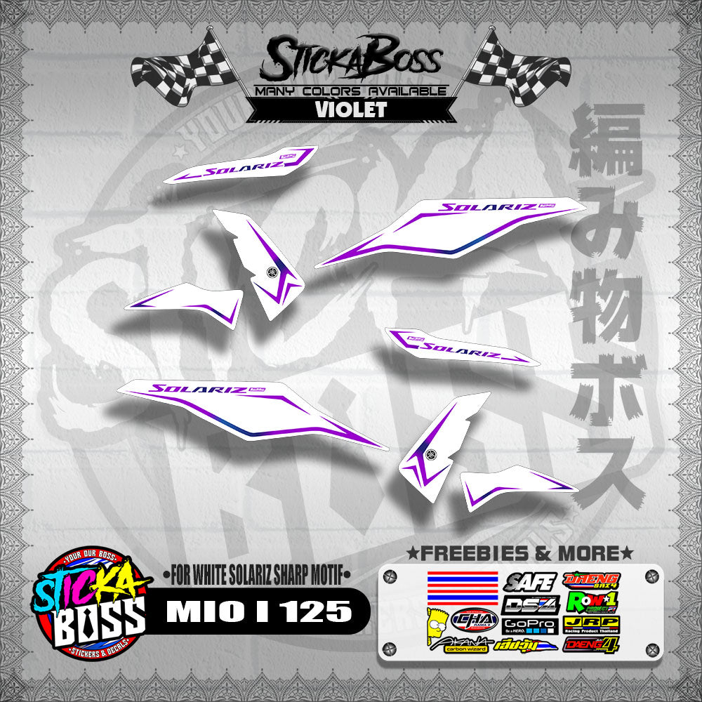 MIO I 125 MALAYSIAN DECALS ( FOR WHITE SOLARIZ SHARP MOTIF )【WITH FREEBIES】