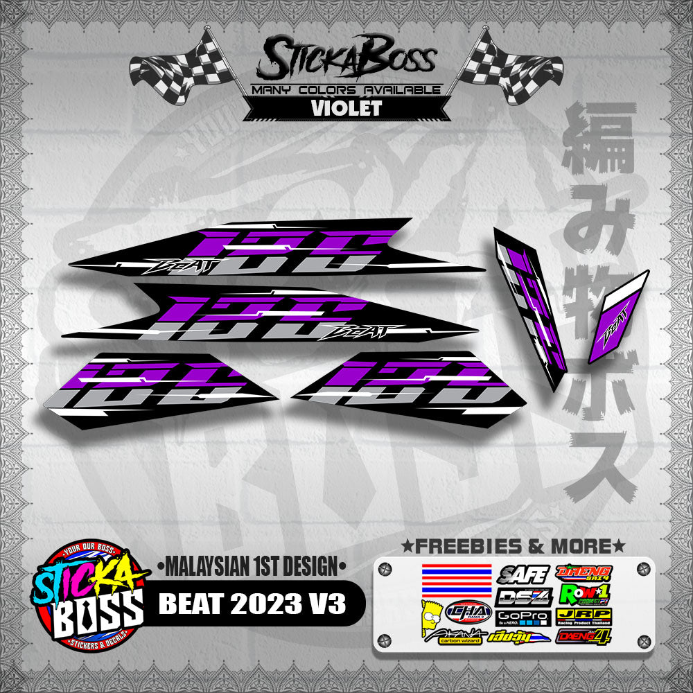 BEAT 2023 V3 DECALS ( MALAYSIAN 1ST DESIGN )【WITH FREEBIES】