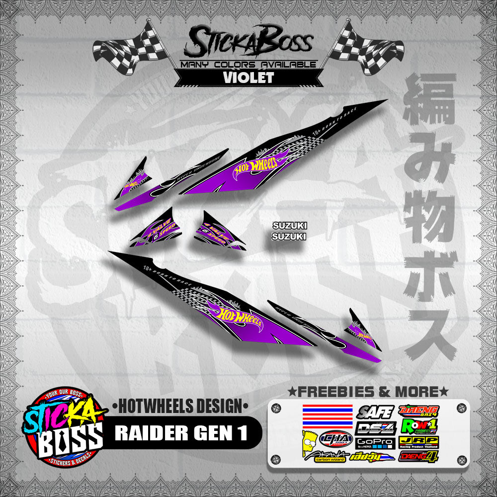 RAIDER GEN 1 DECALS ( HOTWHEELS DESIGN )【WITH FREEBIES】