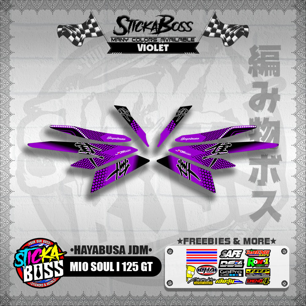 MIO SOUL I 125 GT DECALS ( HAYABUSA JDM )【WITH FREEBIES】