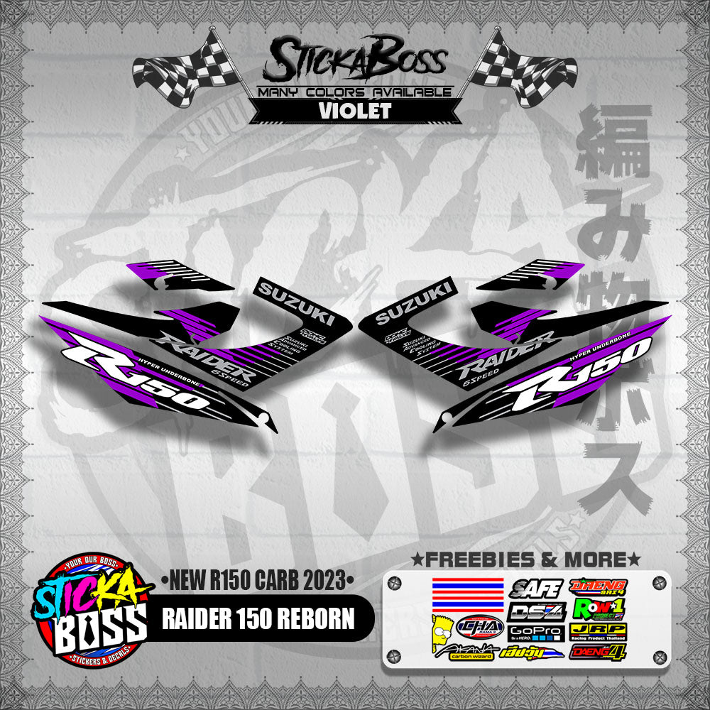 RAIDER 150 REBORN DECALS ( NEW R150 CARB 2023 )【WITH FREEBIES】