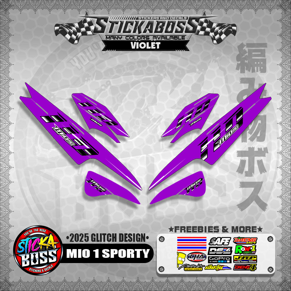 MIO 1/SPORTY/ SMILE STICKER DECALS ( 2025 GLITCH DESIGN )【WITH FREEBIES】
