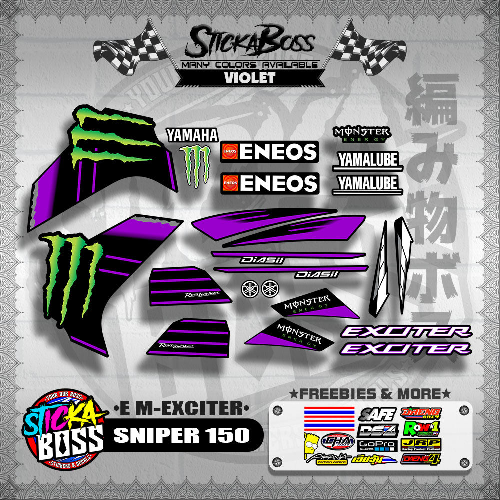 SNIPER 150 DECALS ( E M-EXCITER )【WITH FREEBIES】